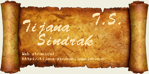 Tijana Šindrak vizit kartica